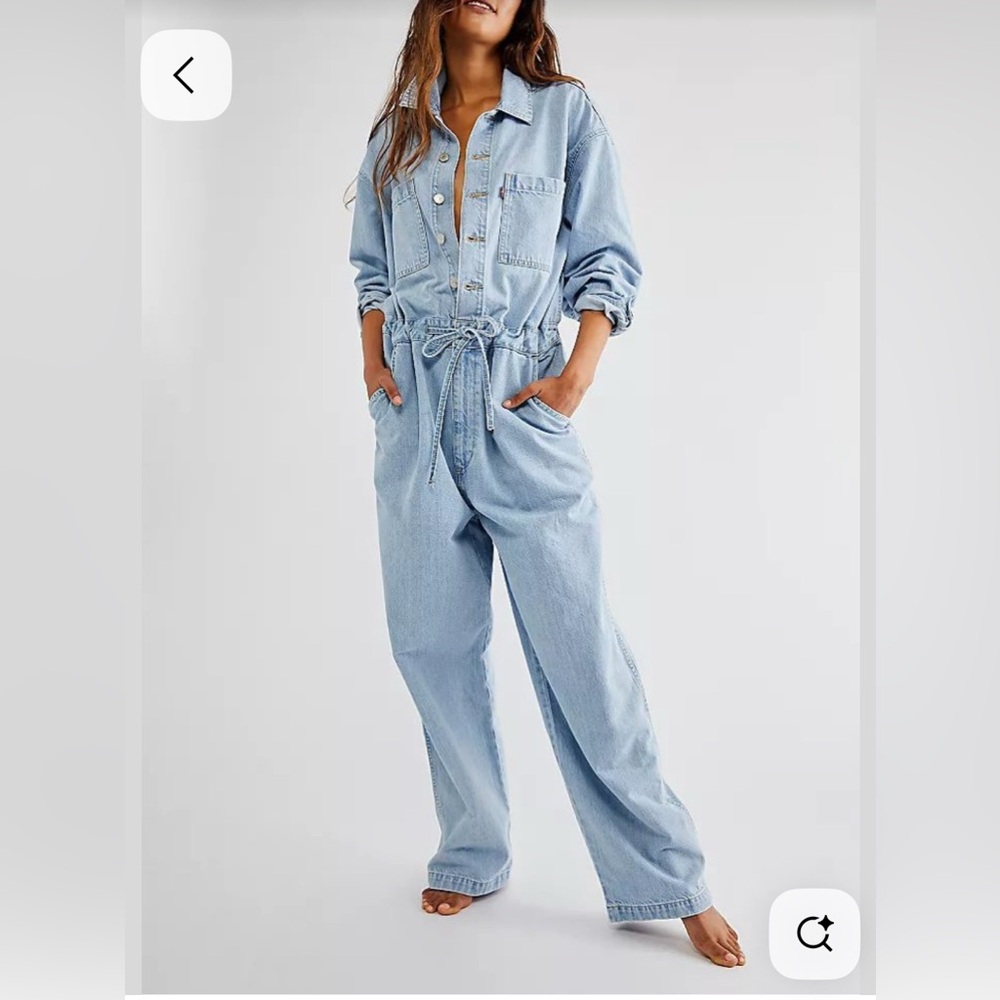Women's Light Blue Denim Jumpsuit